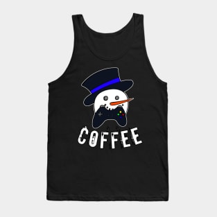 Snowman Face Gamer Coffee Tank Top